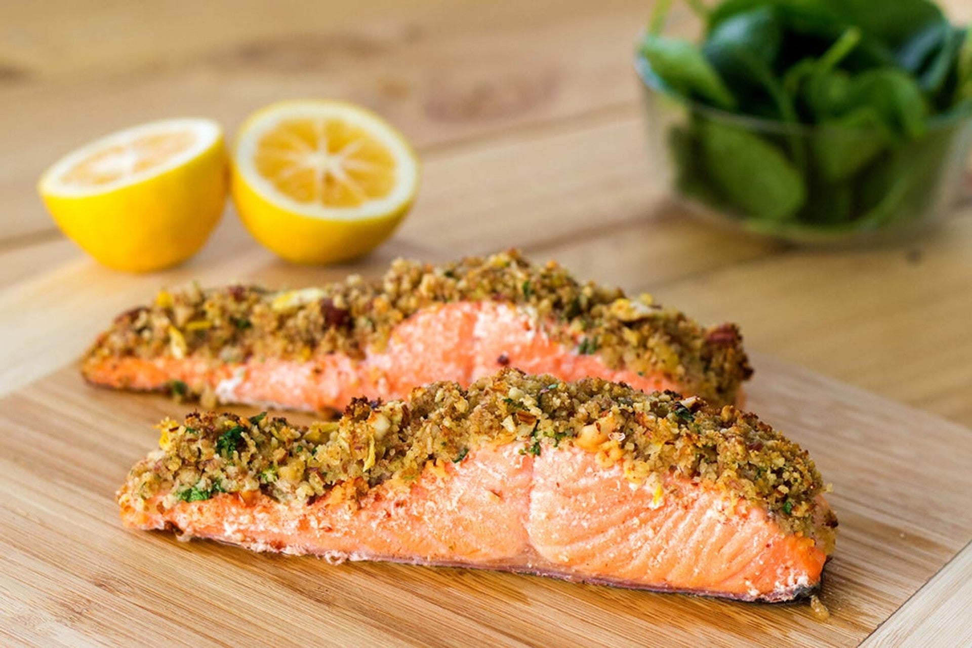 Almond Herb Crusted Salmon Recipe