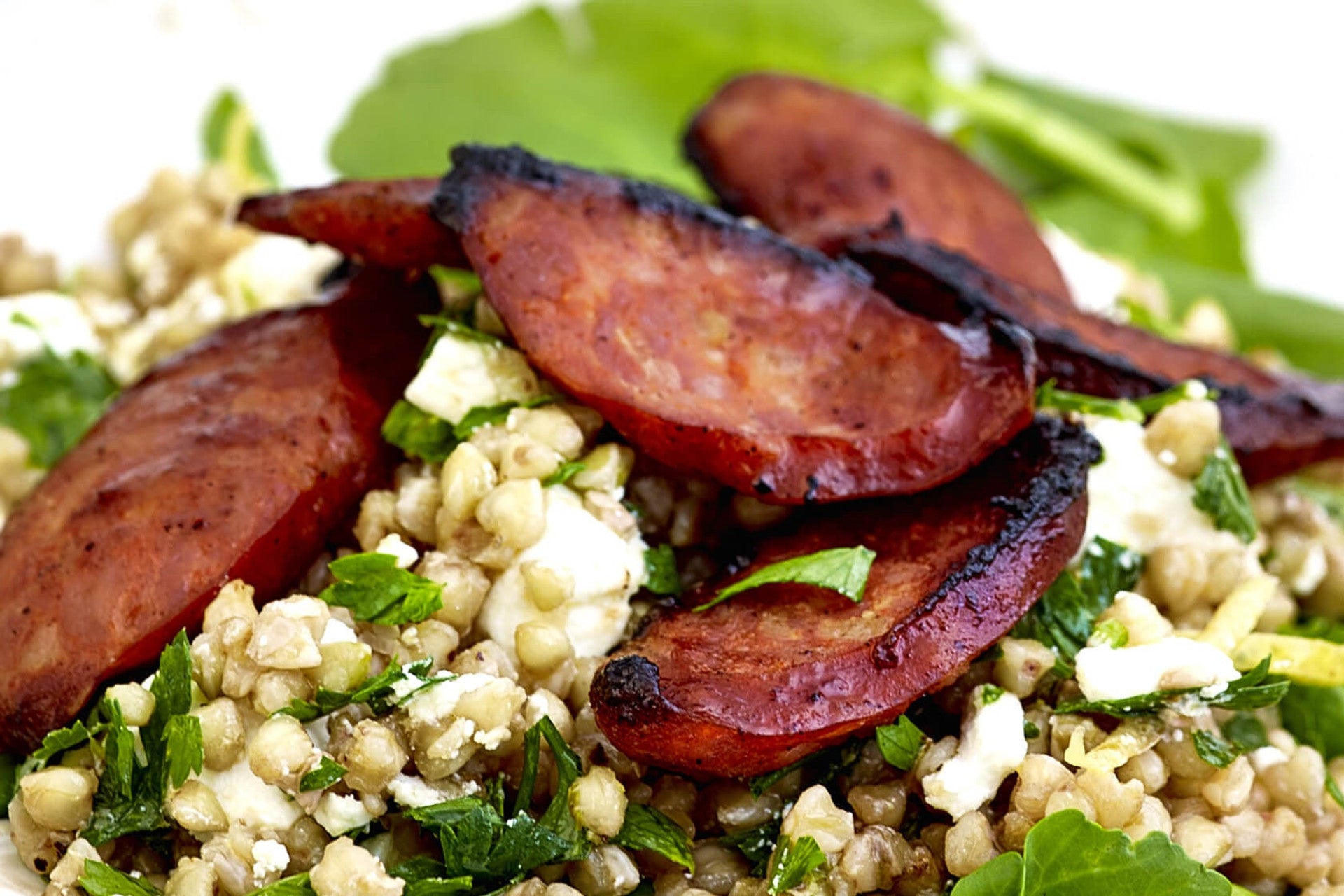 Buckwheat Salad with Chorizo and Feta Recipe