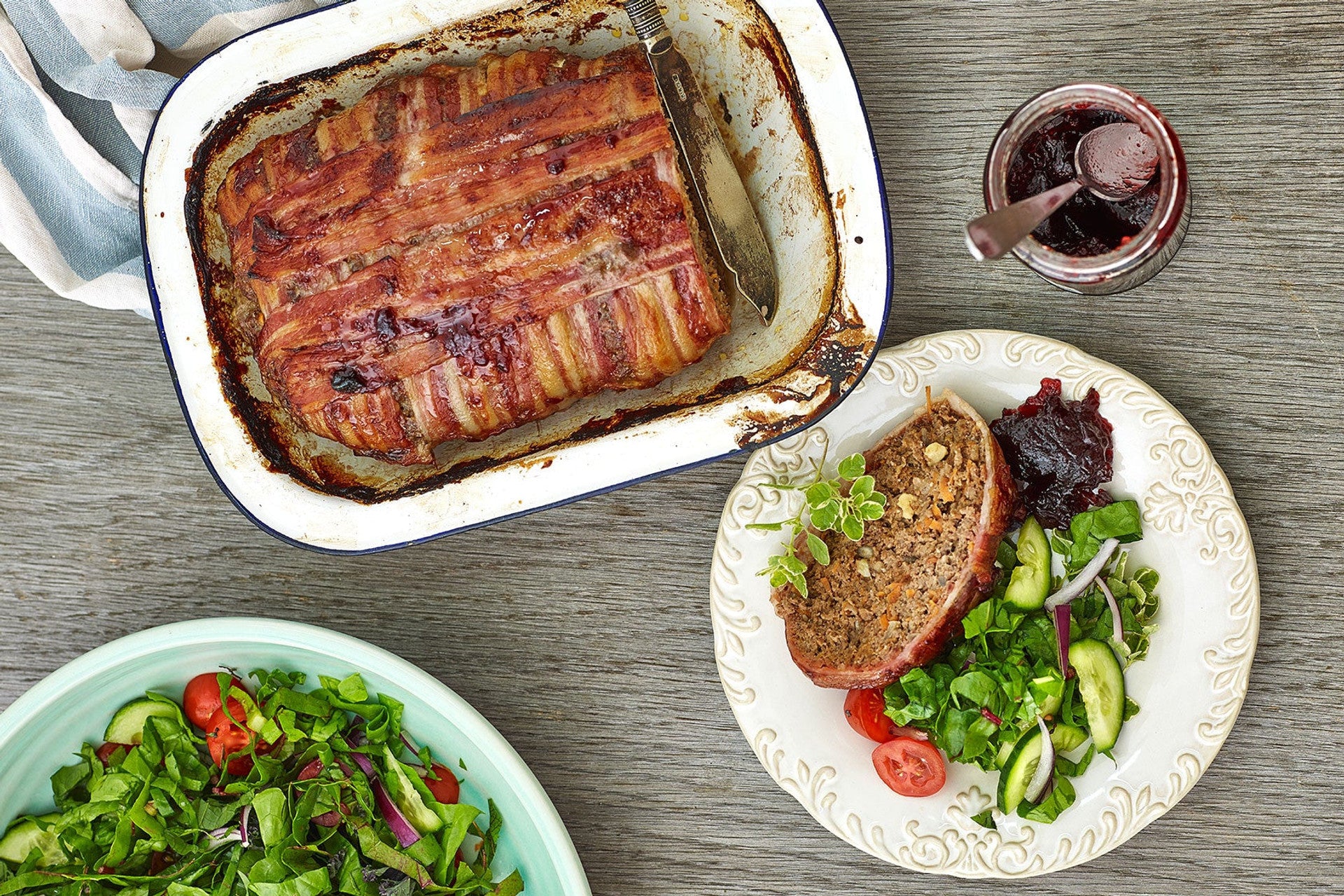 Meatloaf With Green Salad