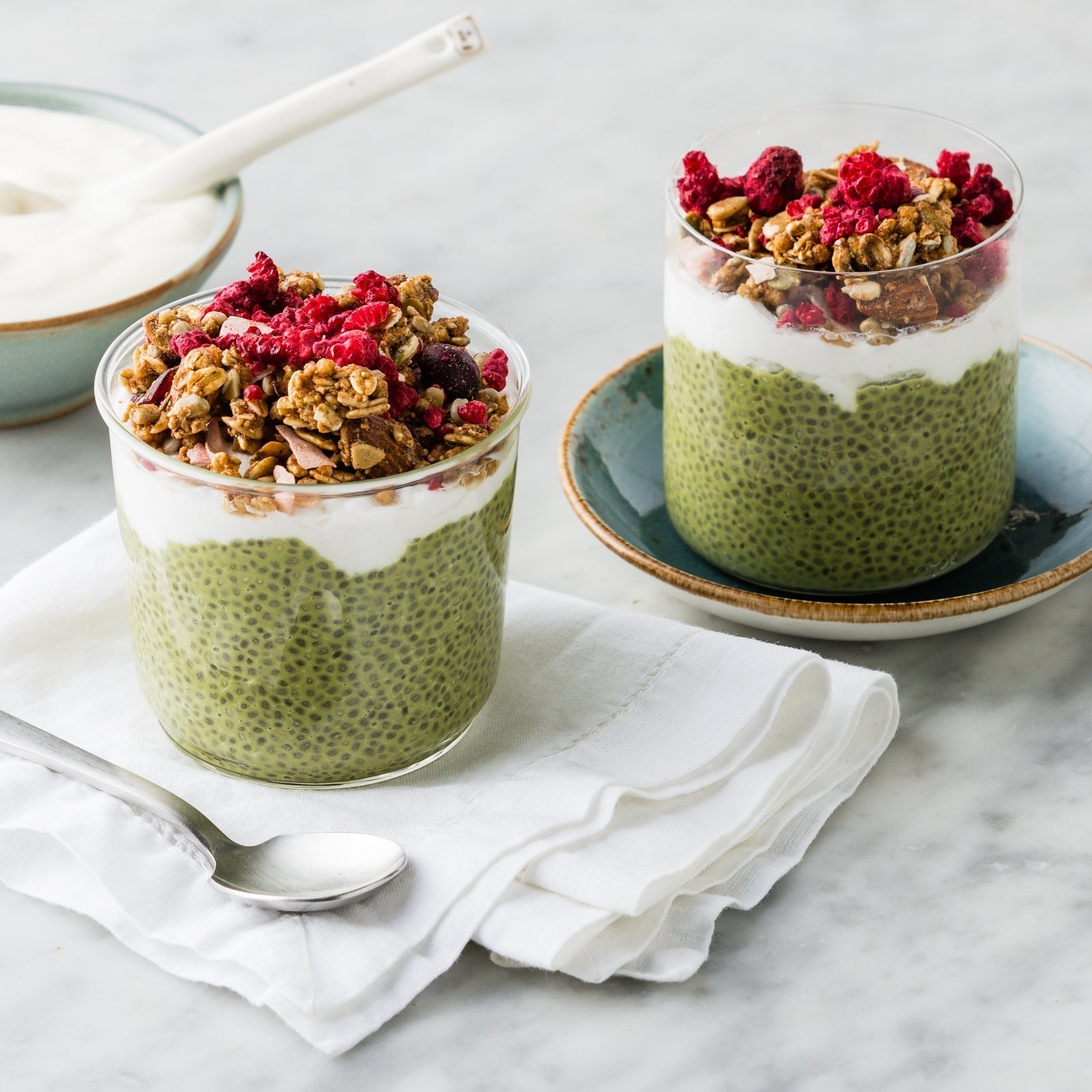 Matcha Chia Pudding recipe with Fresh Start