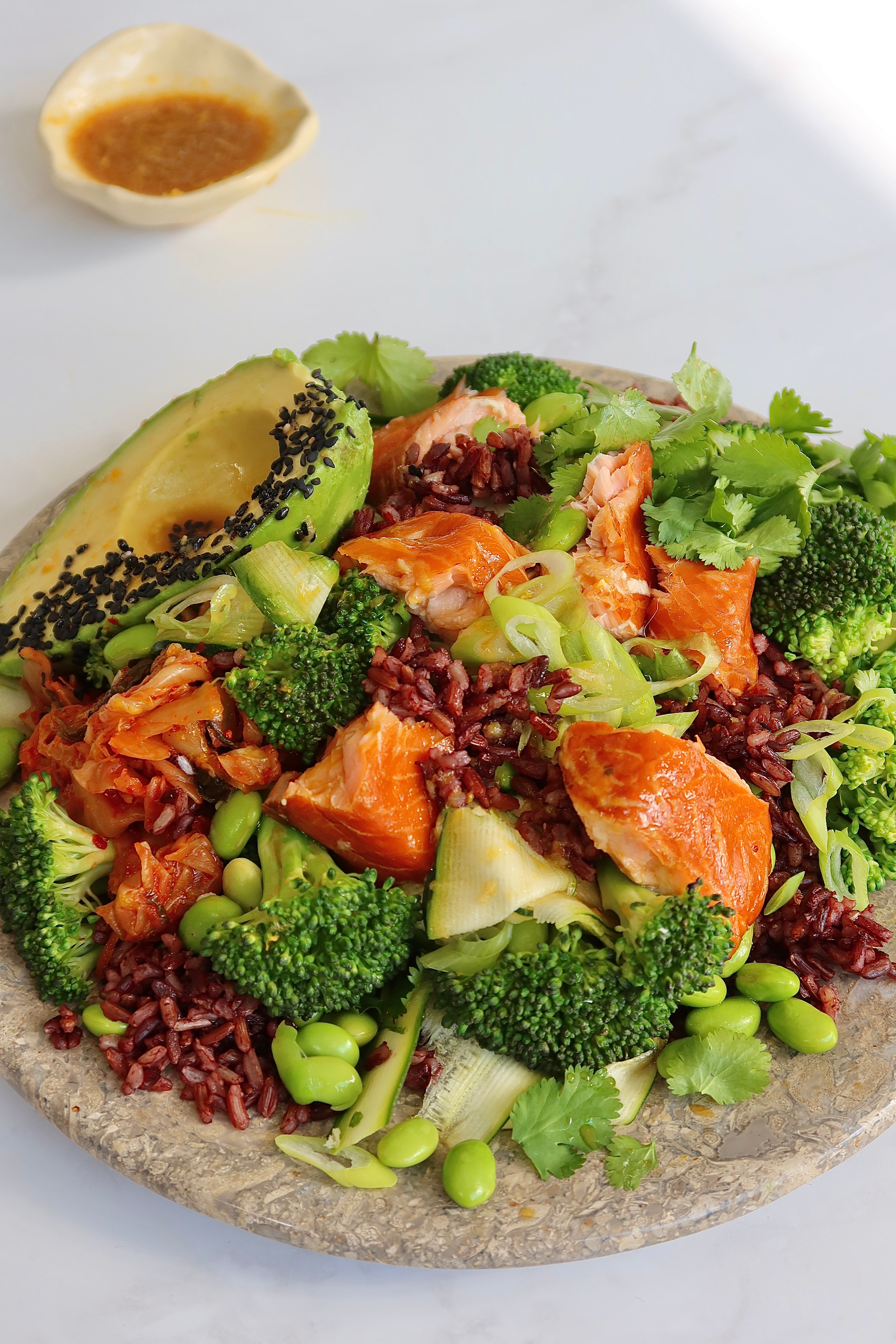 Wild Rice Smoked Salmon Salad with Miss Polly's Kitchen