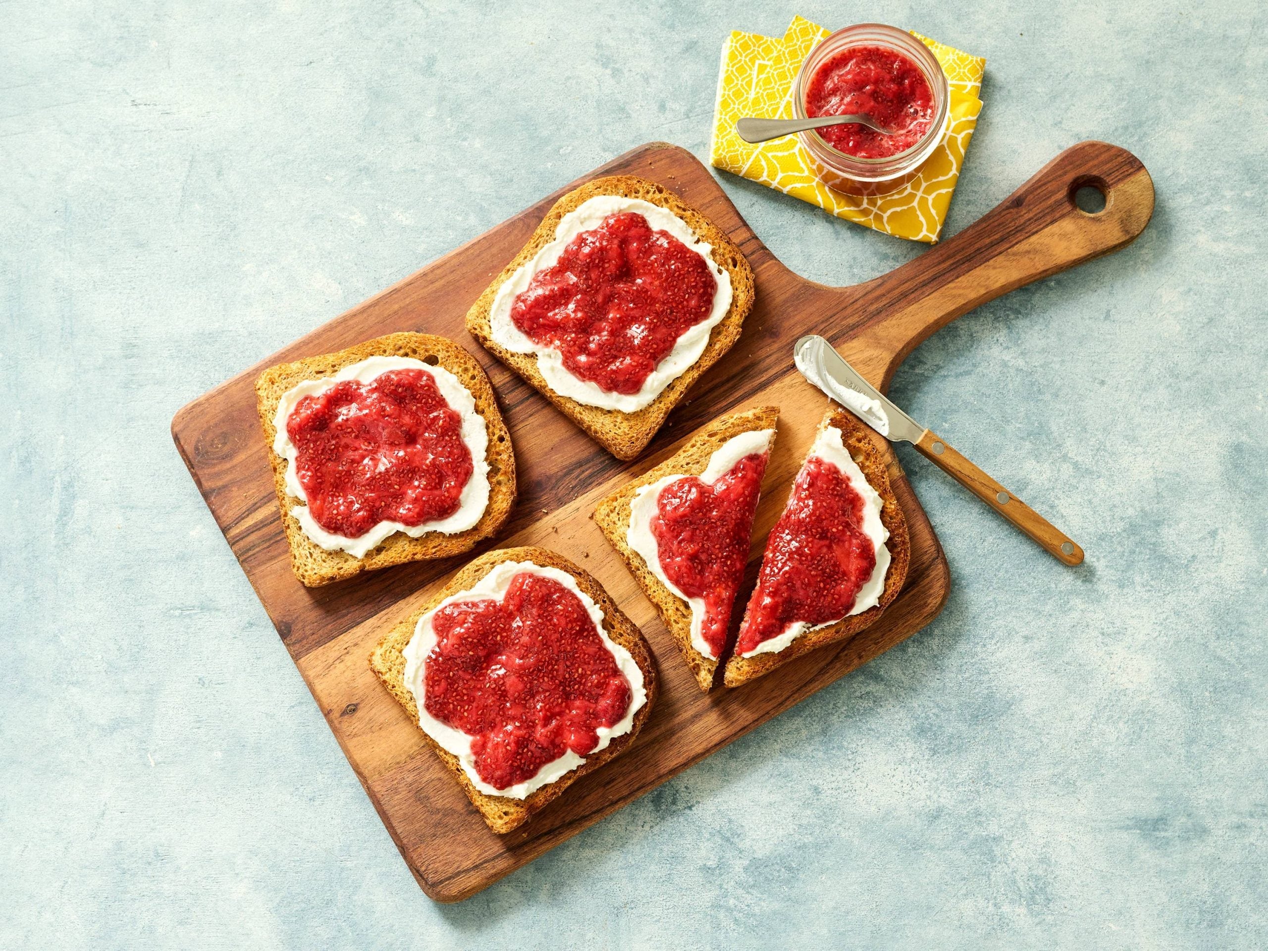 Cottage Cheese & Chia Jam Toast